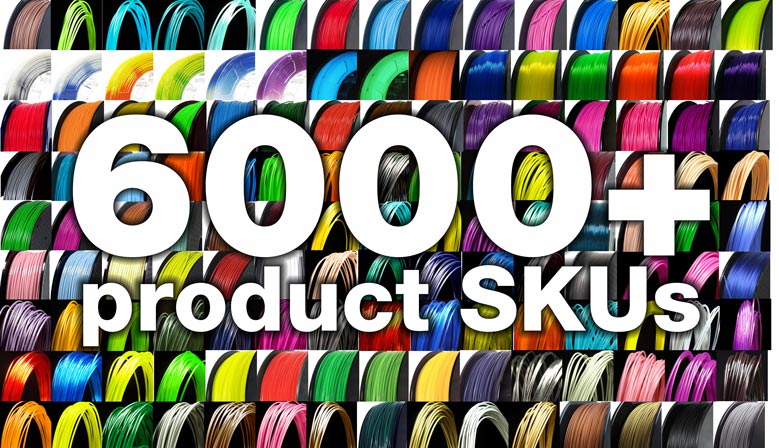 Over 6000 SKUs (product numbers) to choose from!