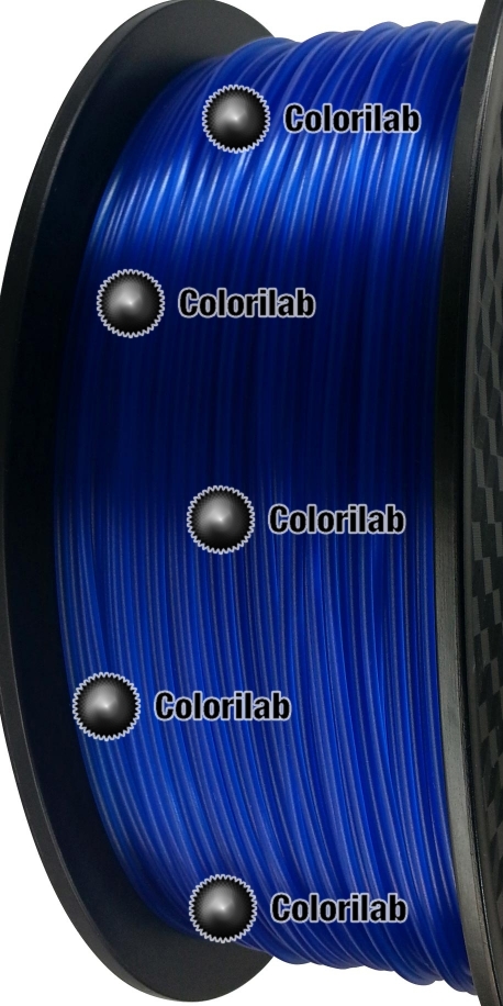 3D printer filament 1.75mm PLA translucent close to blue 293 C