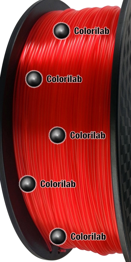 Filament d'imprimante 3D 1.75 mm PLA translucide rouge 185 C
