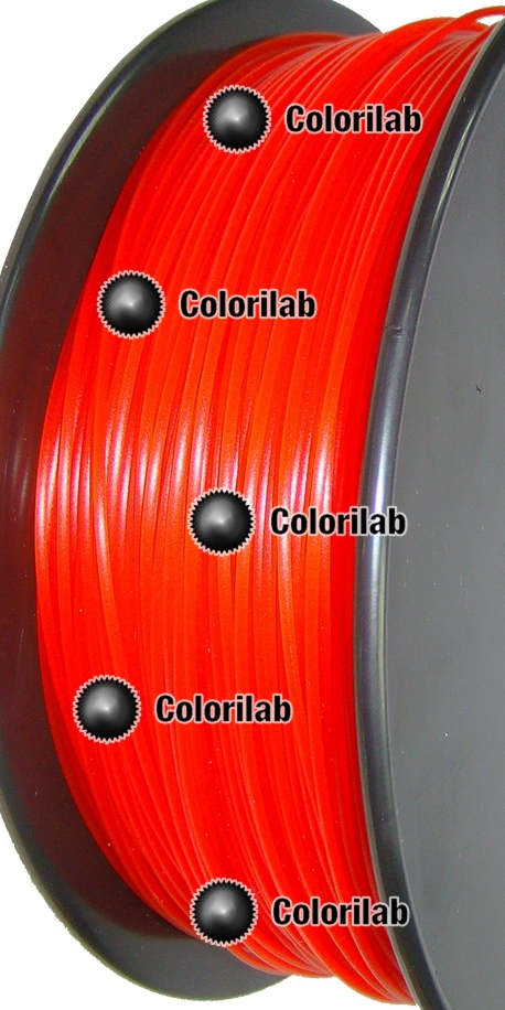 PLA 3D printer filament 1.75 mm close to translucent red 485 C