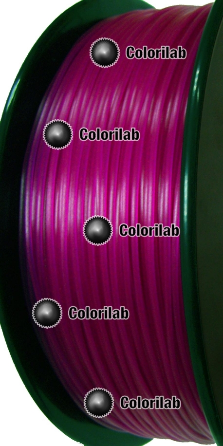 PLA 3D printer filament 1.75 mm close to translucent violet 248 C