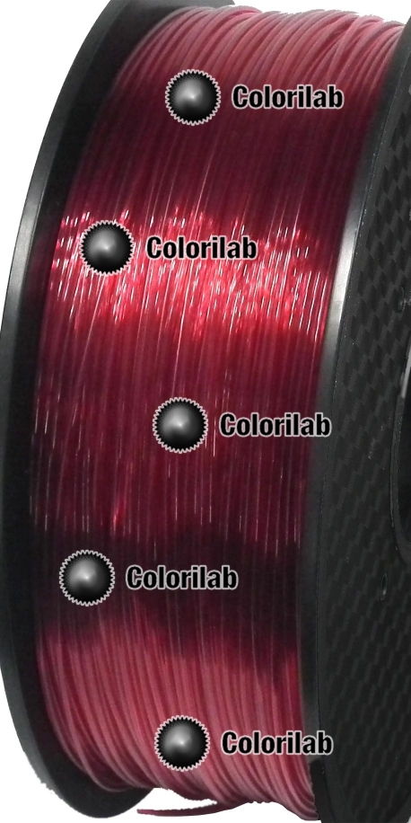 Filament d'imprimante 3D PETG 1.75 mm rouge translucide
