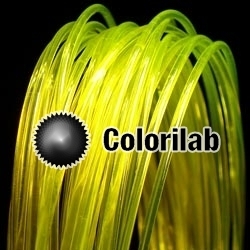 PLA 3D printer filament 3.00 mm close to translucent yellow 394 C