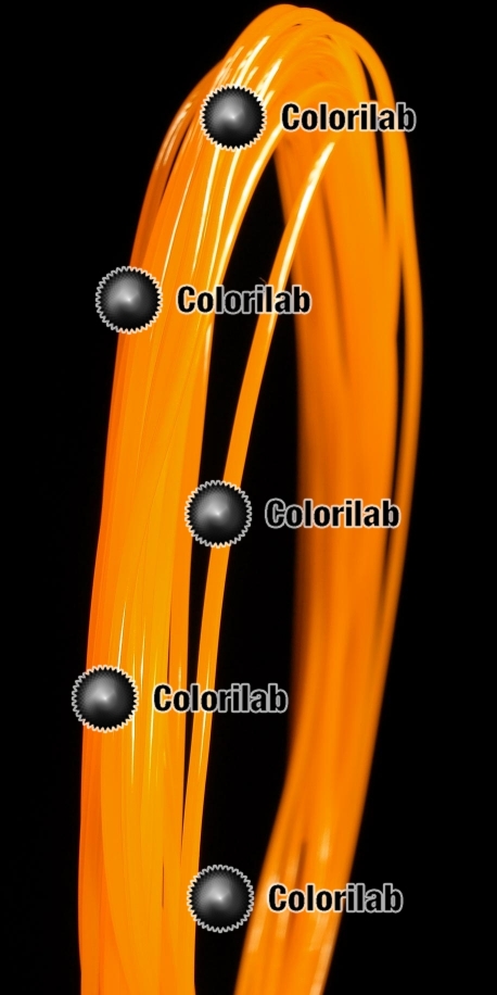 Filament d'imprimante 3D 3.00 mm ABS orange translucide Bright Orange C