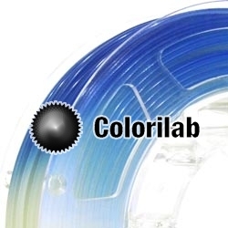 Filament d'imprimante 3D 1.75 mm PLA UV changeant : naturel à bleu