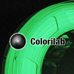 3D printer filament 1.75mm PLA glow in the dark green