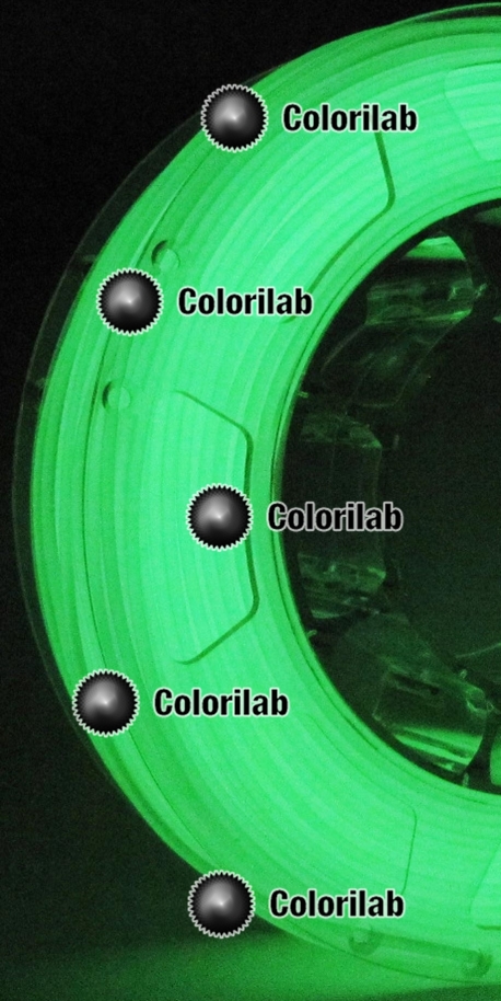 3D printer filament 1.75mm PLA glow in the dark green