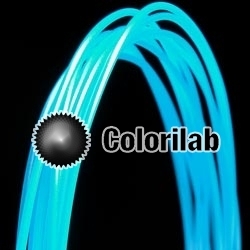 PLA 3D printer filament 3.00mm close to translucent blue 638U