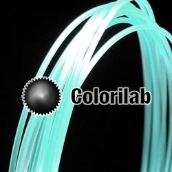ABS 3D printer filament 3.00mm close to glow-little in the dark blue 630 C