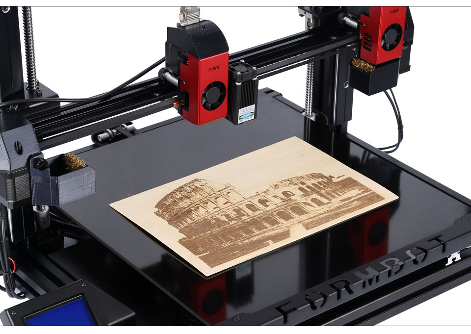 T-Rex 2 + Laser engraver engraving large 3D printer